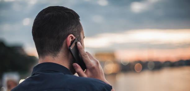 Man speaking on cell phone